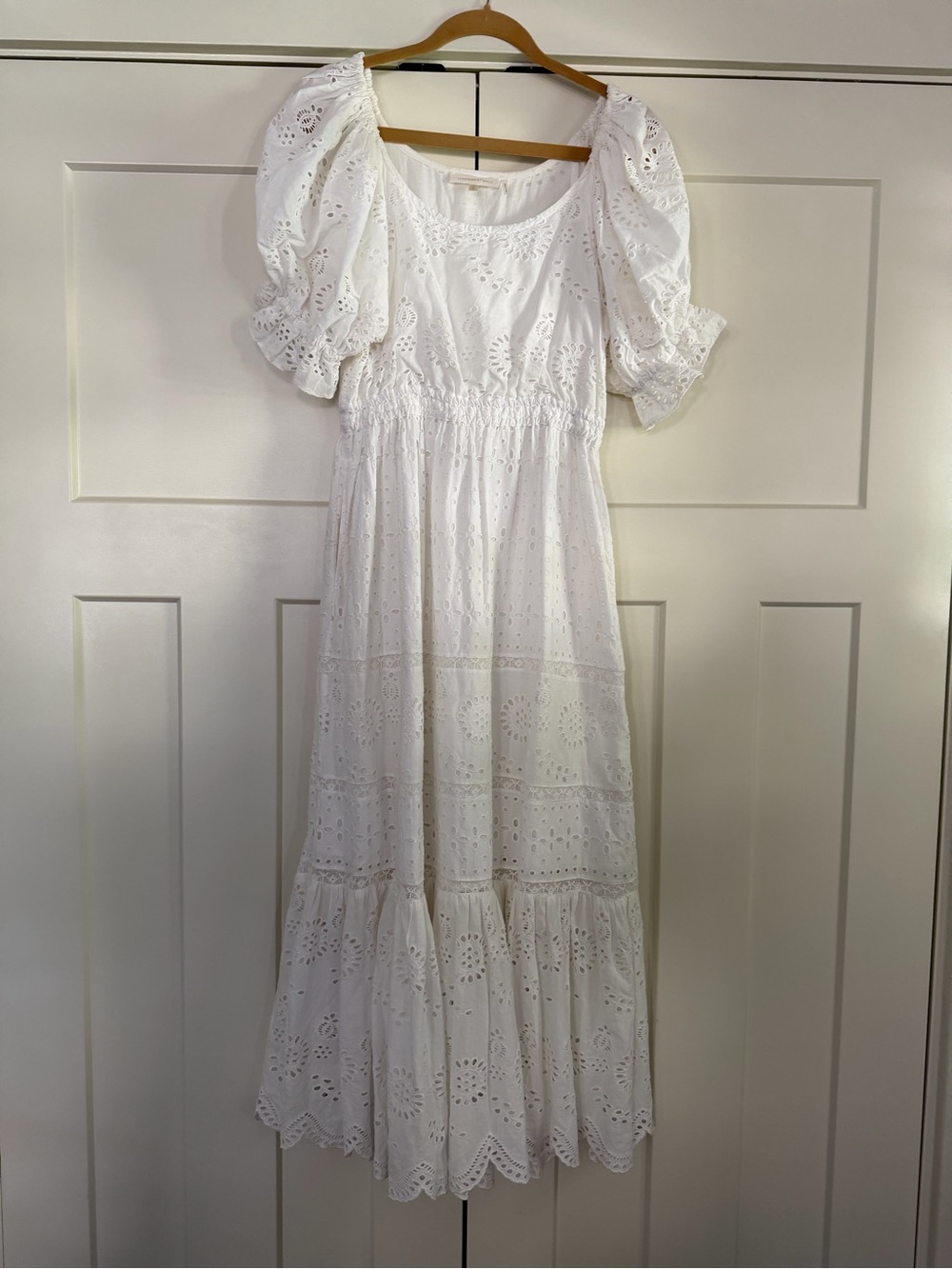 LoveShackFancy Eyelet Midi Dress